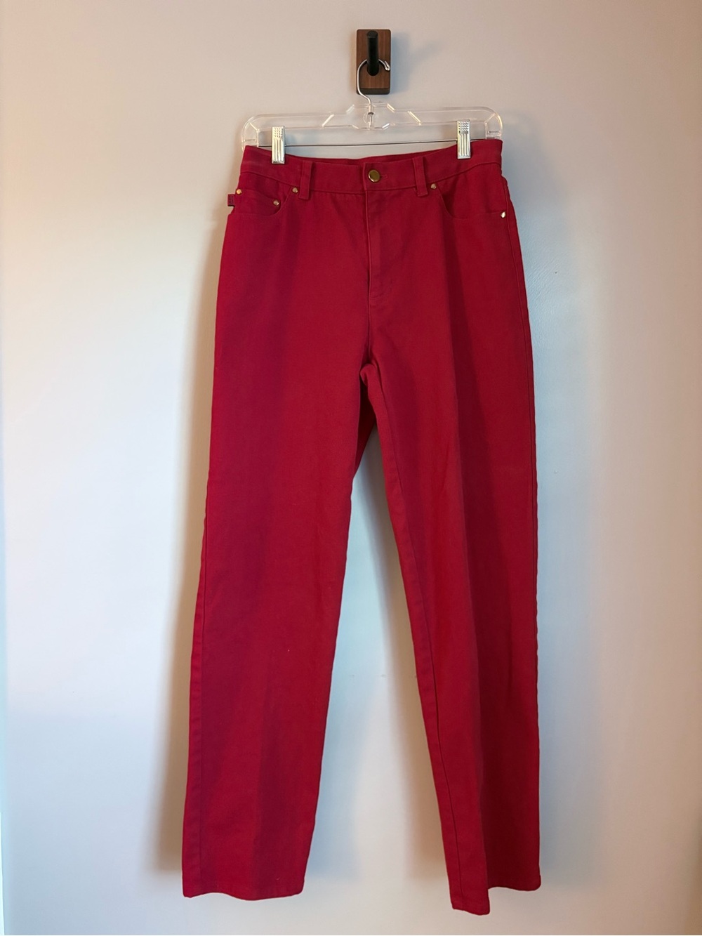 Lauren Jeans Co. Ralph Lauren Red Straight Leg Jeans Vintage Style Size 4